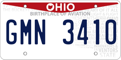 OH license plate GMN3410