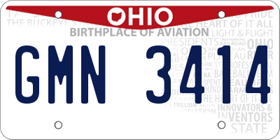 OH license plate GMN3414