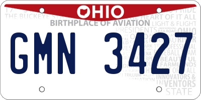 OH license plate GMN3427