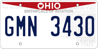 OH license plate GMN3430