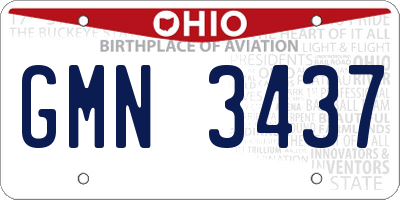OH license plate GMN3437