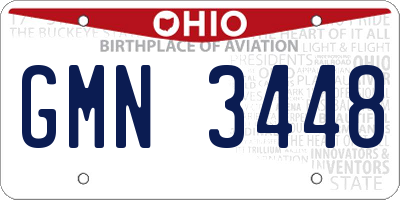 OH license plate GMN3448