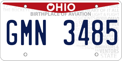 OH license plate GMN3485