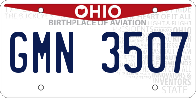 OH license plate GMN3507