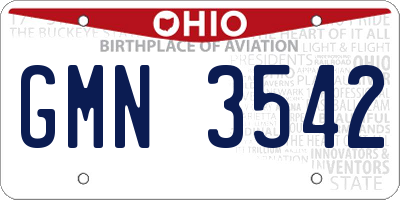 OH license plate GMN3542