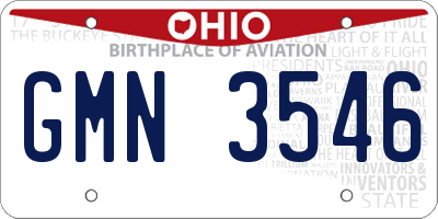 OH license plate GMN3546