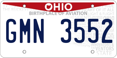 OH license plate GMN3552