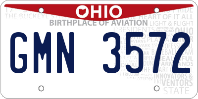 OH license plate GMN3572
