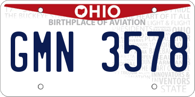 OH license plate GMN3578
