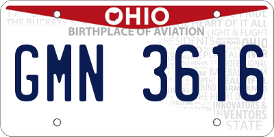 OH license plate GMN3616