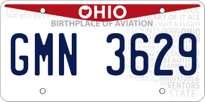 OH license plate GMN3629