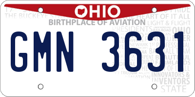 OH license plate GMN3631