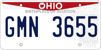 OH license plate GMN3655