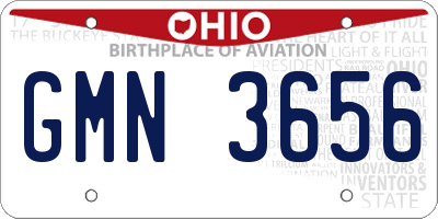 OH license plate GMN3656