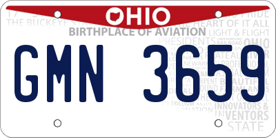 OH license plate GMN3659