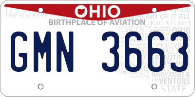 OH license plate GMN3663