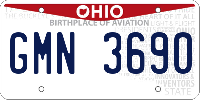 OH license plate GMN3690