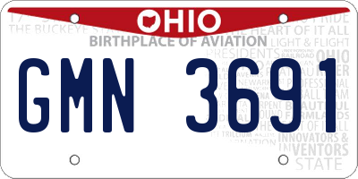OH license plate GMN3691