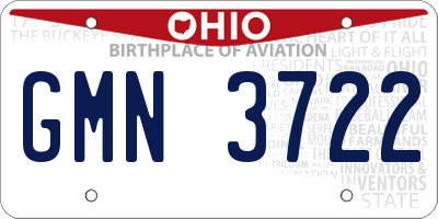OH license plate GMN3722