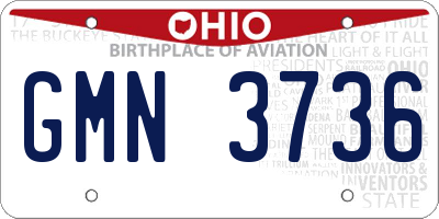 OH license plate GMN3736
