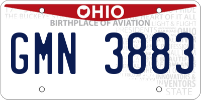 OH license plate GMN3883