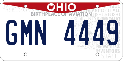 OH license plate GMN4449