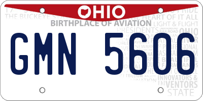 OH license plate GMN5606