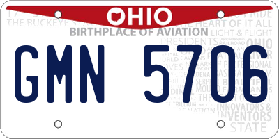 OH license plate GMN5706