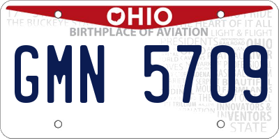 OH license plate GMN5709