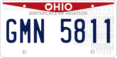 OH license plate GMN5811