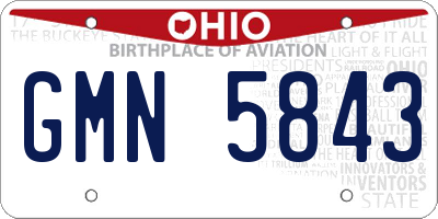 OH license plate GMN5843