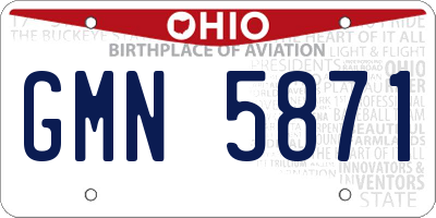 OH license plate GMN5871