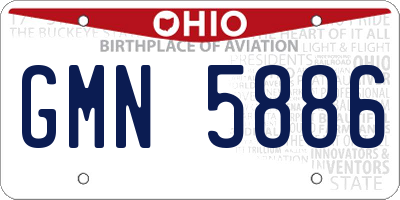 OH license plate GMN5886