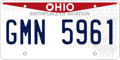 OH license plate GMN5961