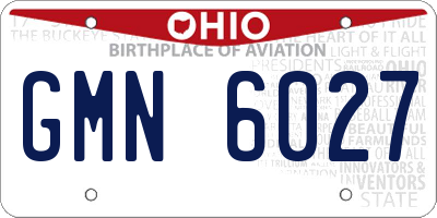 OH license plate GMN6027