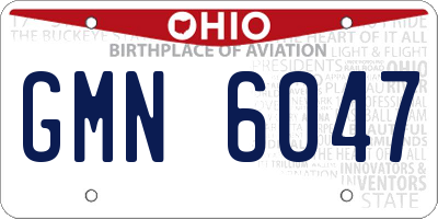 OH license plate GMN6047