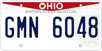 OH license plate GMN6048