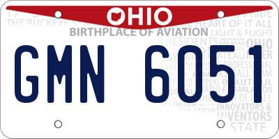 OH license plate GMN6051