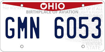 OH license plate GMN6053