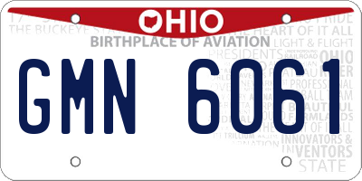 OH license plate GMN6061