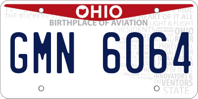 OH license plate GMN6064