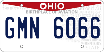 OH license plate GMN6066