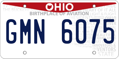OH license plate GMN6075