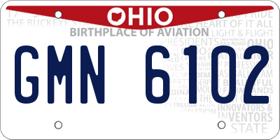 OH license plate GMN6102