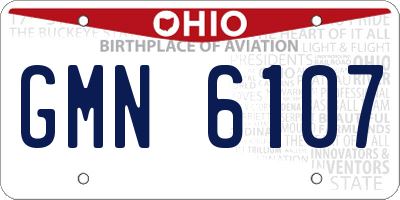 OH license plate GMN6107