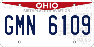 OH license plate GMN6109