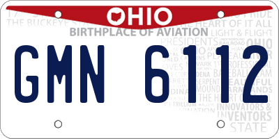 OH license plate GMN6112