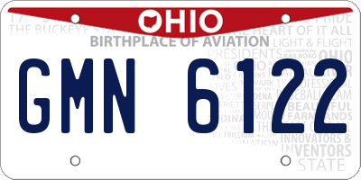 OH license plate GMN6122