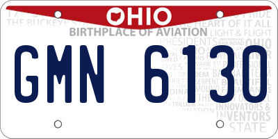 OH license plate GMN6130