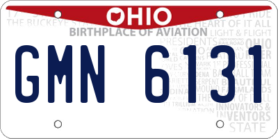 OH license plate GMN6131